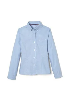 Blouse, Oxford Blue L/S Girls