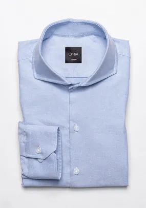 Blue Oxford Shirt - Cut Away Extreme Collar