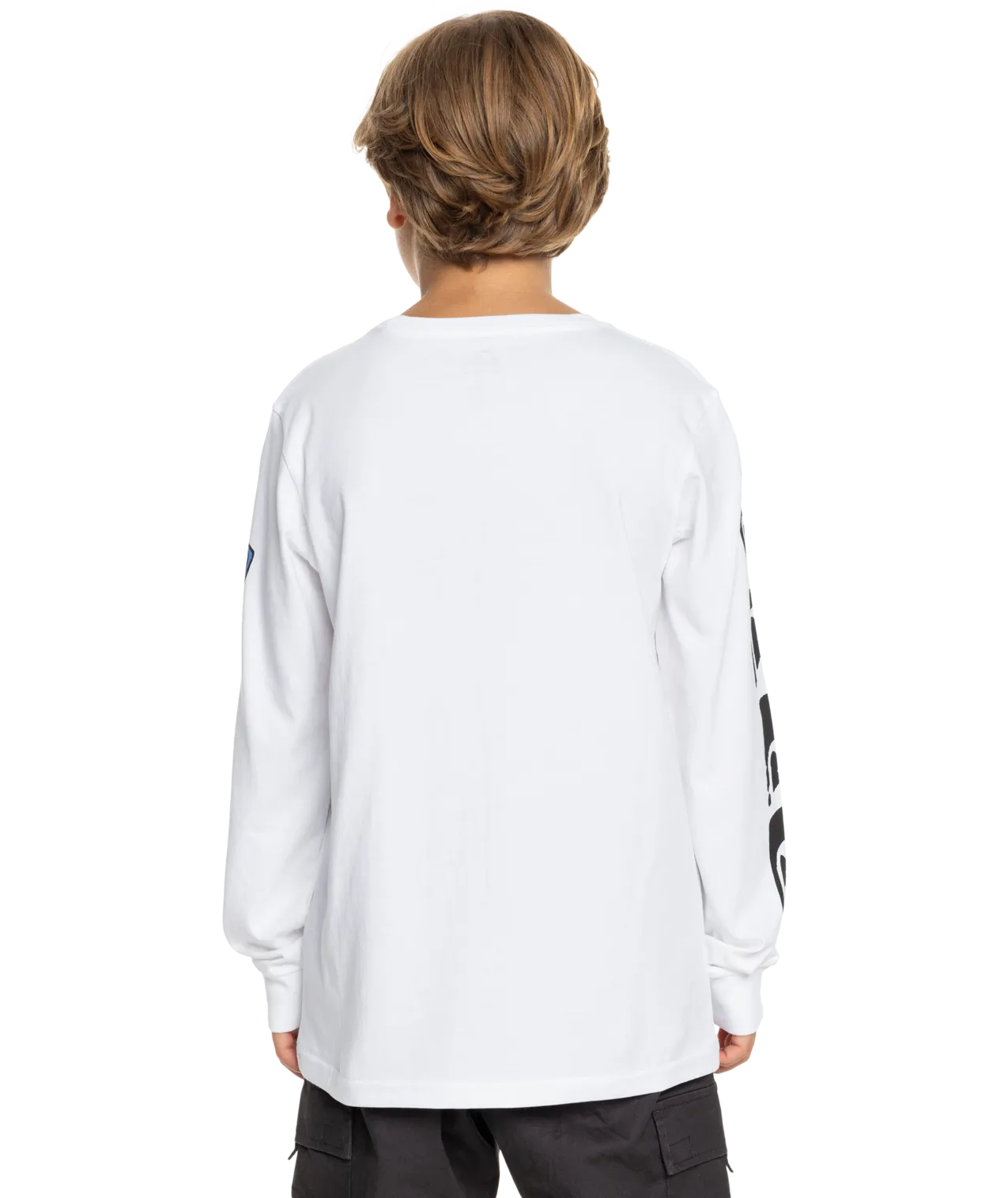 Boys Warped Long Sleeve T-Shirt in White