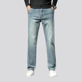 Casual stretchable narrow fit men's jeans