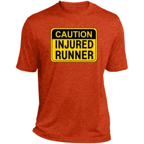 CAUTION INJURED RUNNER Heather Performance Tee