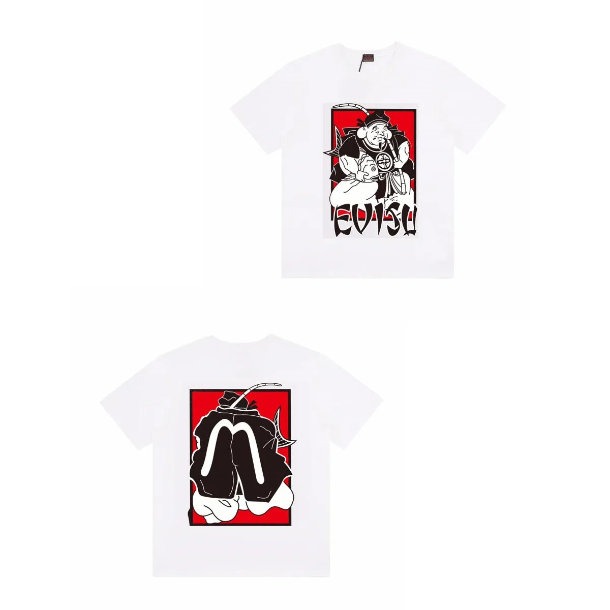 Evisu T Shirts Casual Versatile Unisex T Shirts