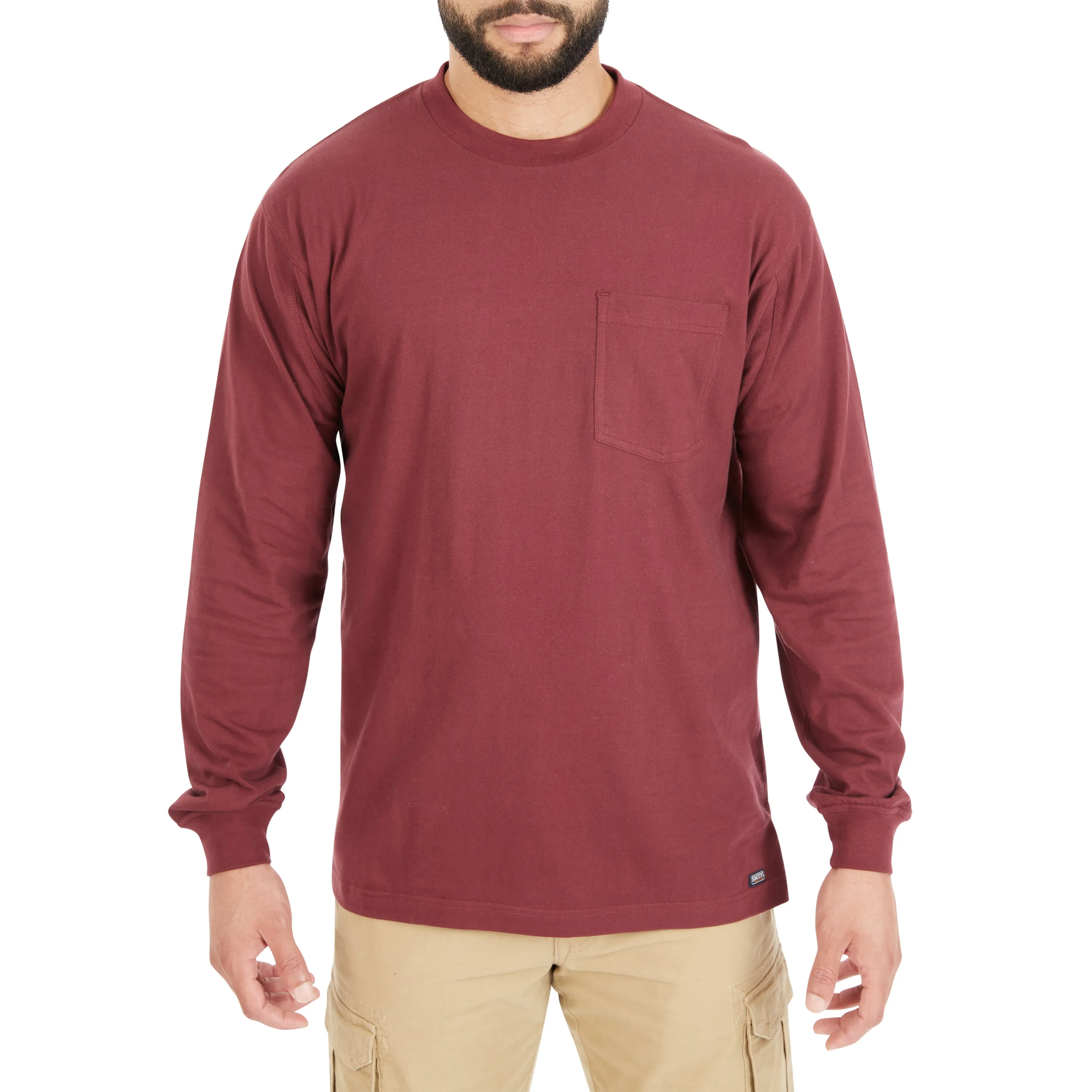 EXTENDED TAIL LONG SLEEVE POCKET T-SHIRT