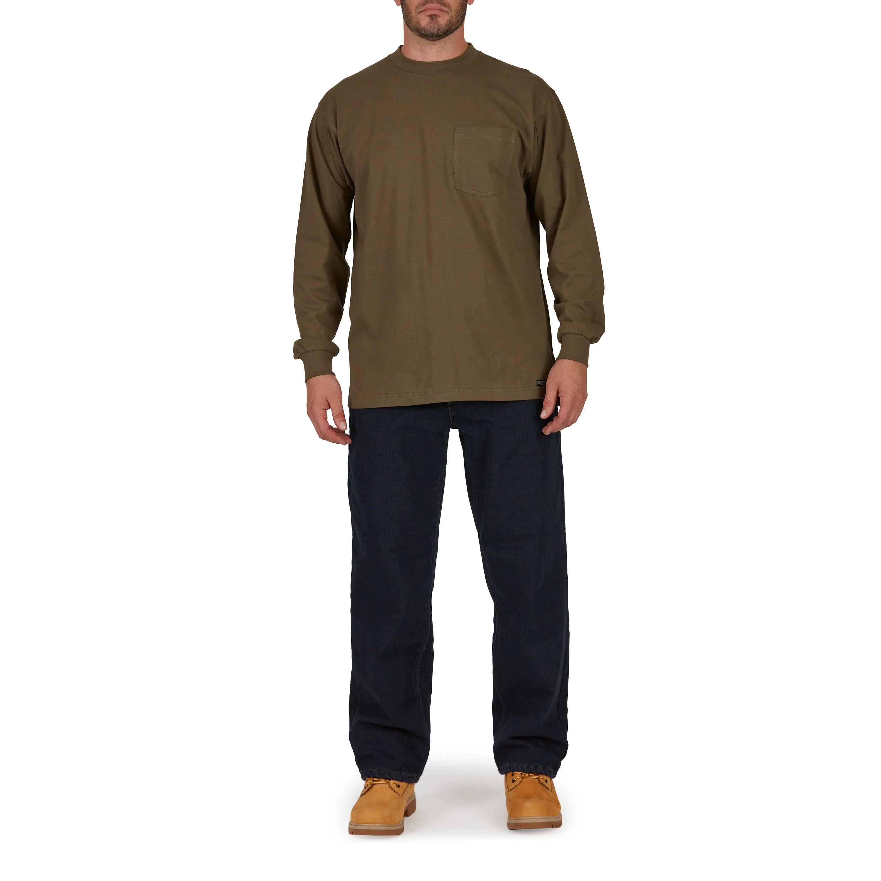 EXTENDED TAIL LONG SLEEVE POCKET T-SHIRT