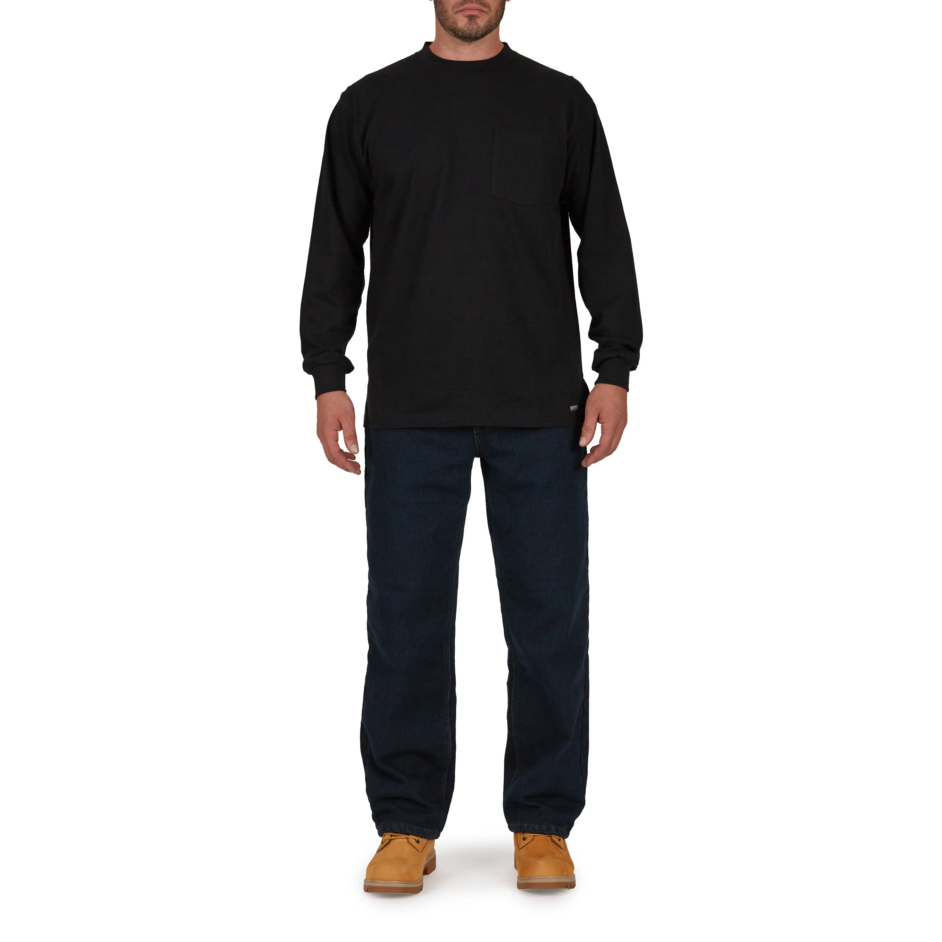 EXTENDED TAIL LONG SLEEVE POCKET T-SHIRT