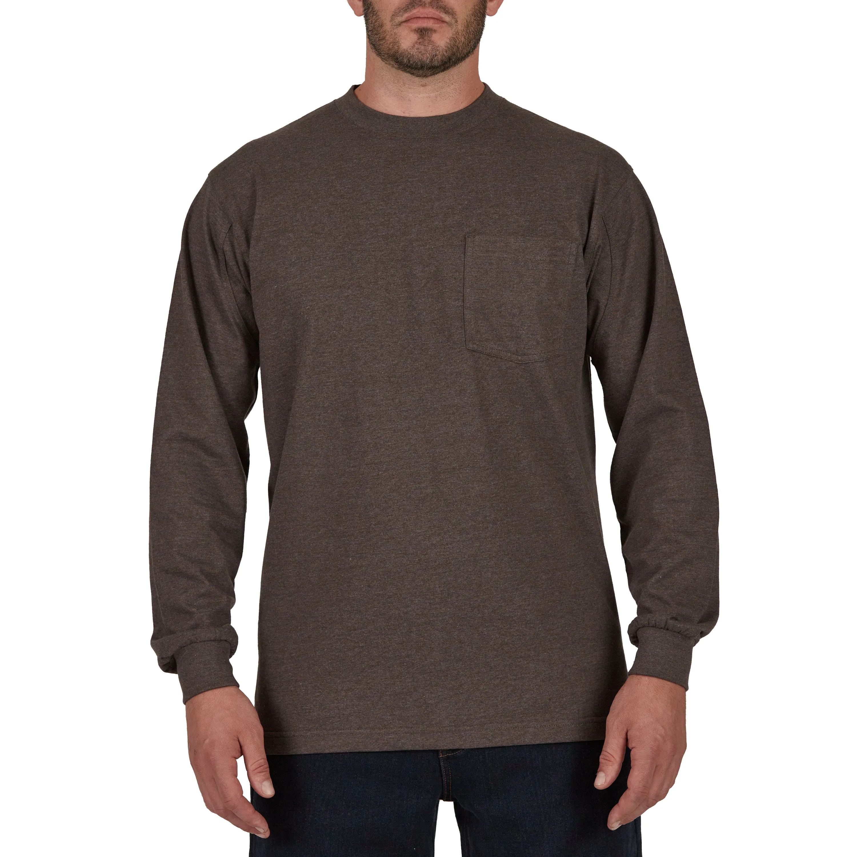 EXTENDED TAIL LONG SLEEVE POCKET T-SHIRT