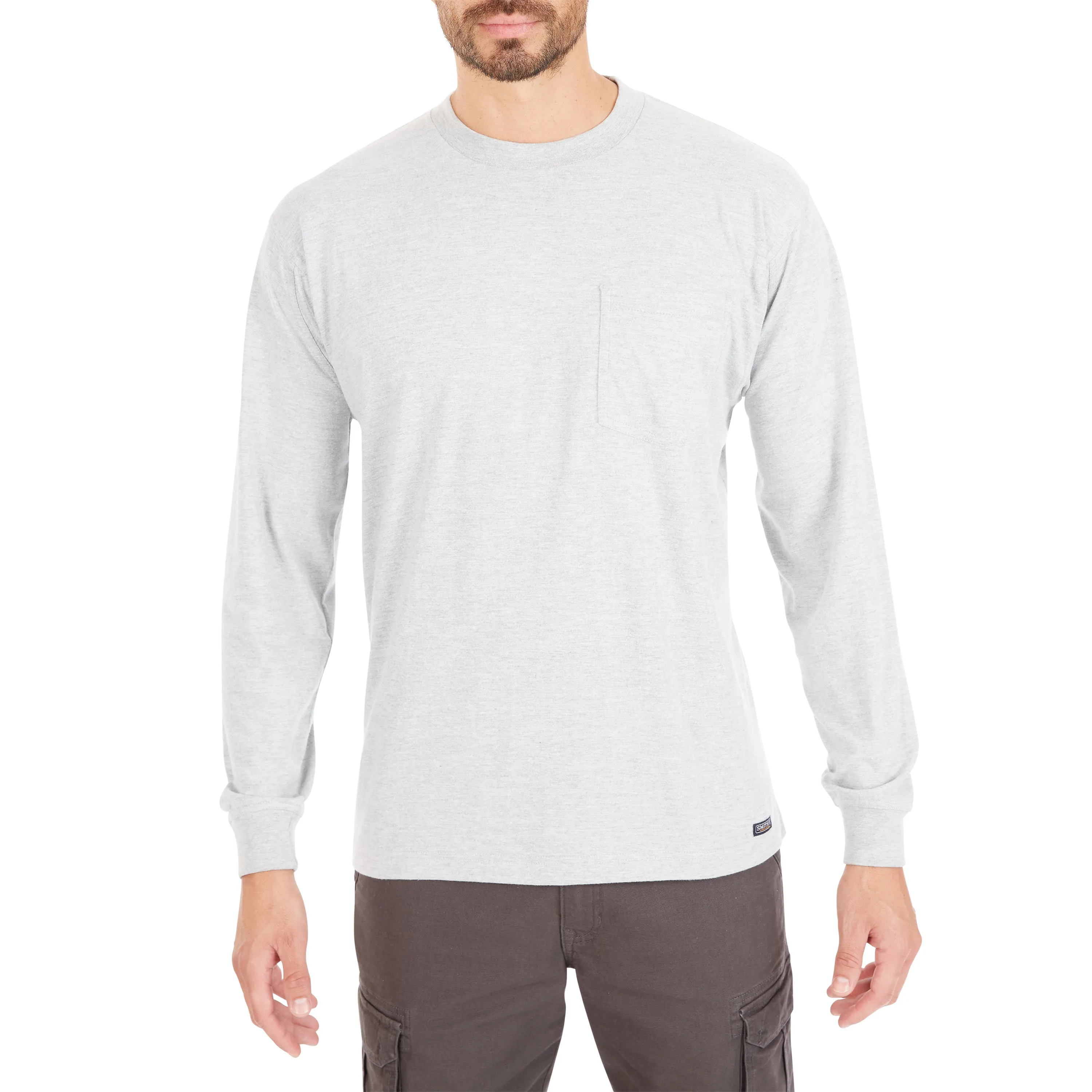 EXTENDED TAIL LONG SLEEVE POCKET T-SHIRT