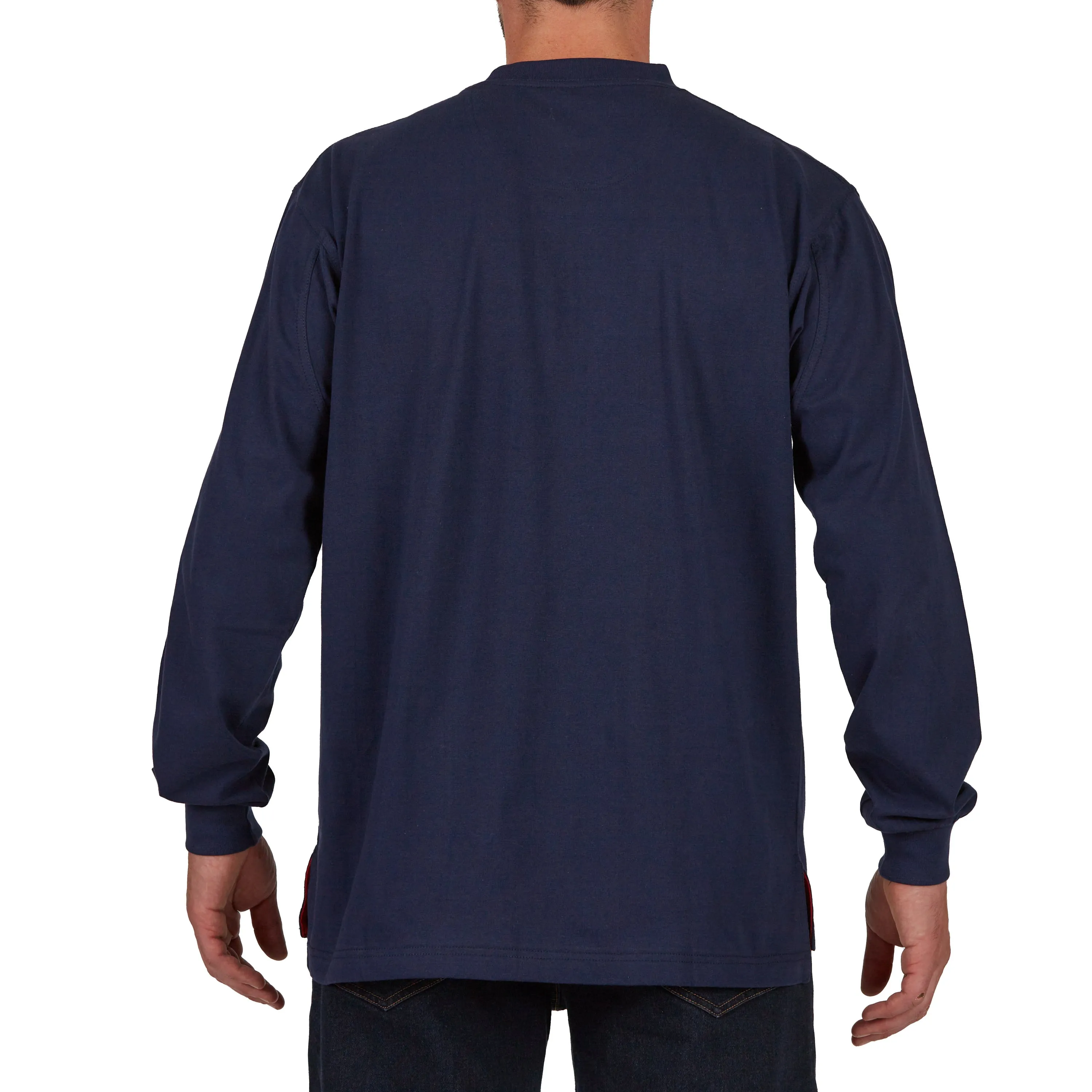 EXTENDED TAIL LONG SLEEVE POCKET T-SHIRT