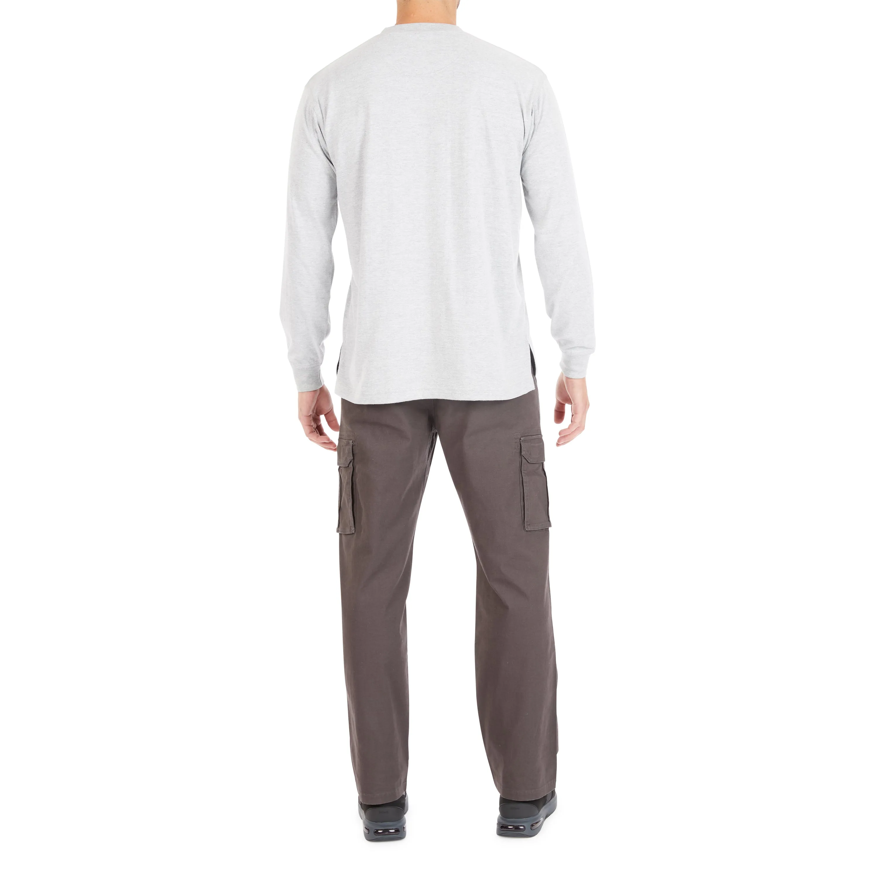 EXTENDED TAIL LONG SLEEVE POCKET T-SHIRT