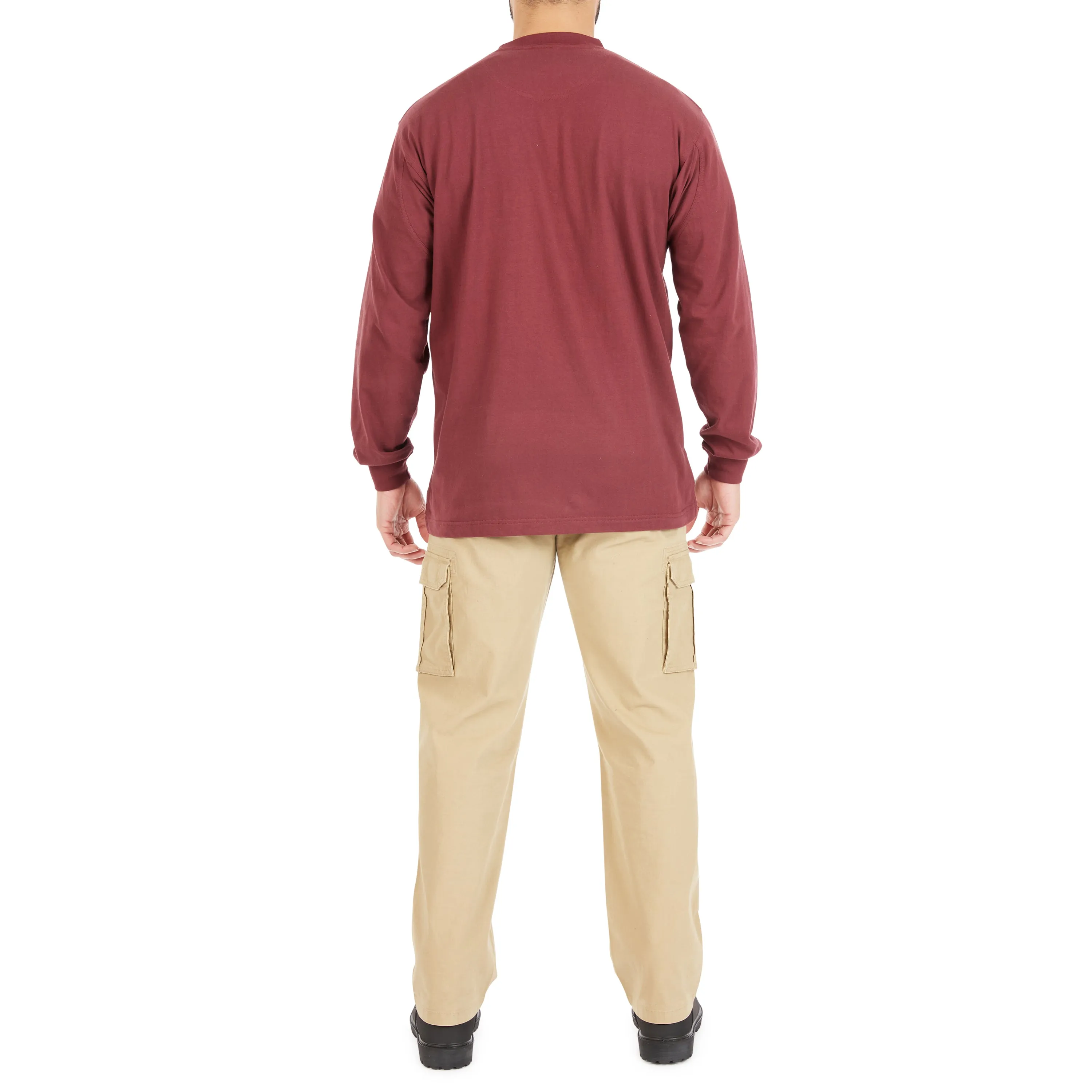 EXTENDED TAIL LONG SLEEVE POCKET T-SHIRT