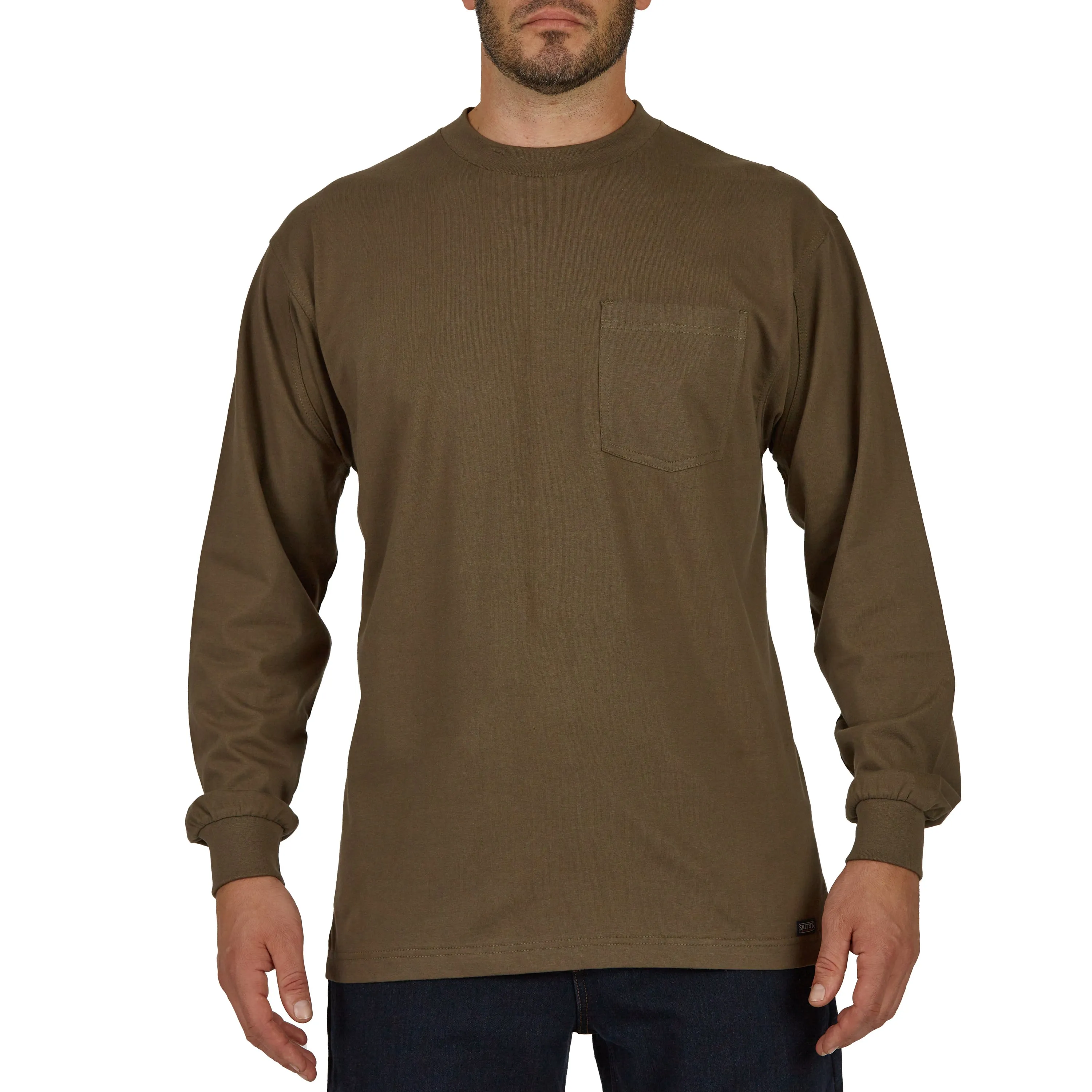 EXTENDED TAIL LONG SLEEVE POCKET T-SHIRT