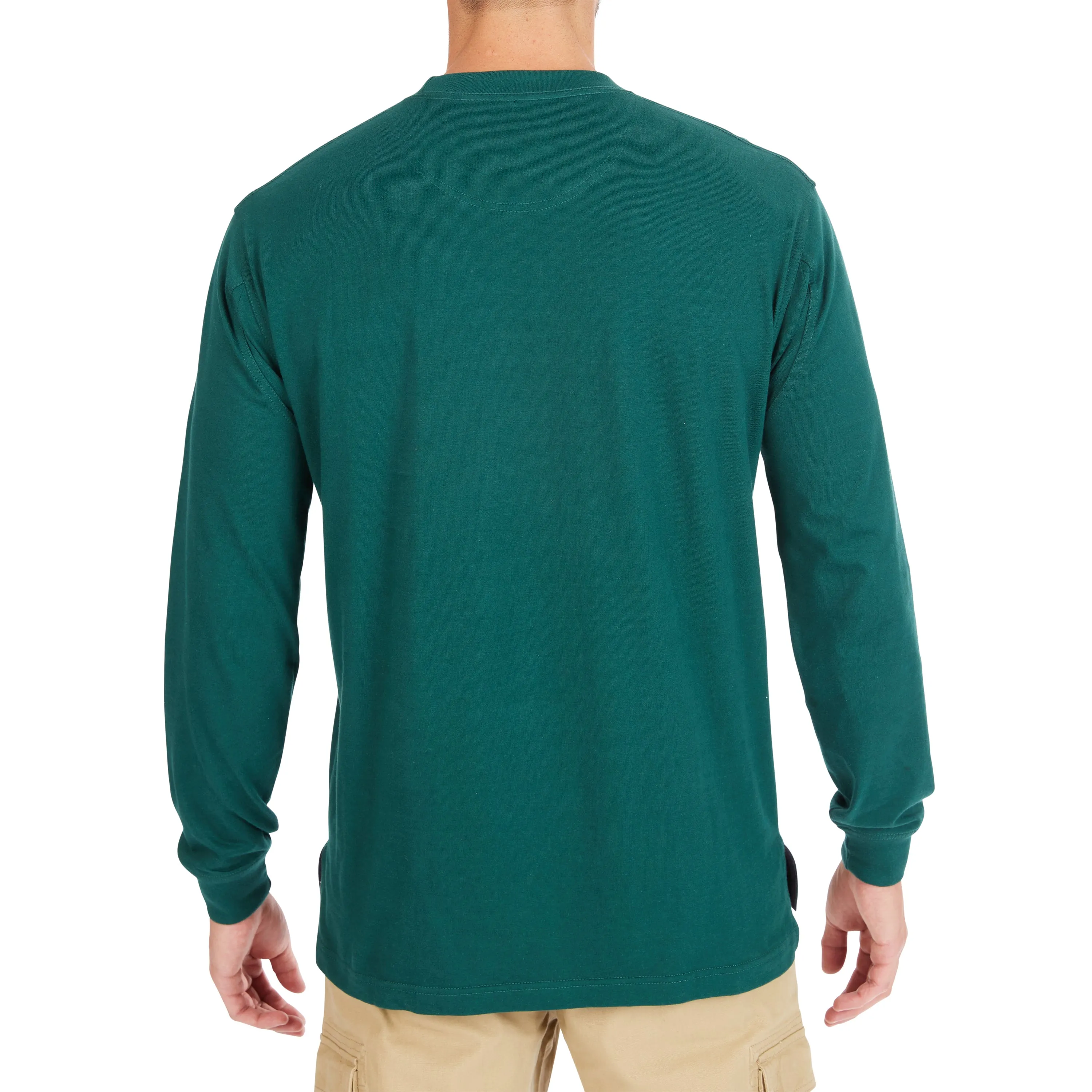 EXTENDED TAIL LONG SLEEVE POCKET T-SHIRT