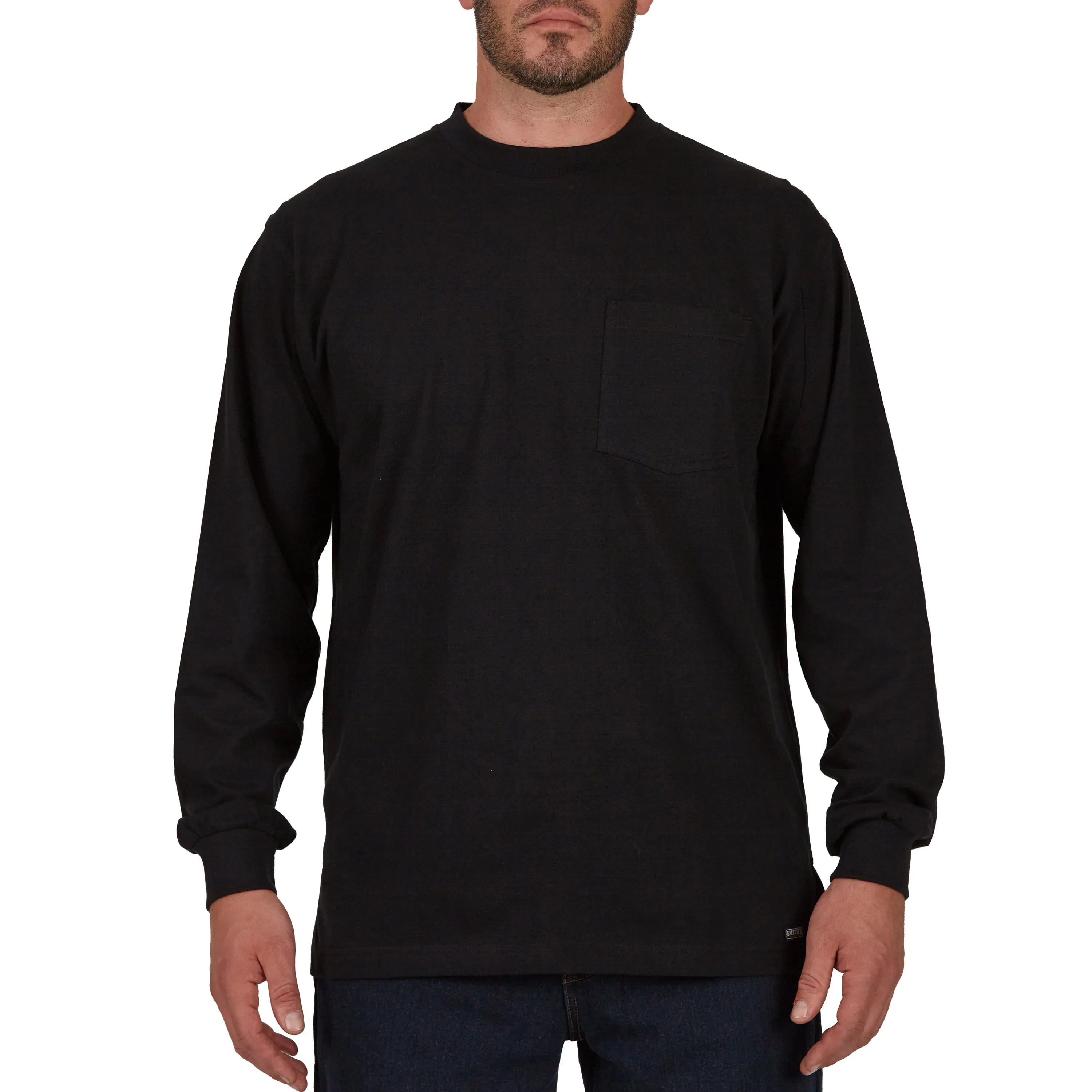 EXTENDED TAIL LONG SLEEVE POCKET T-SHIRT