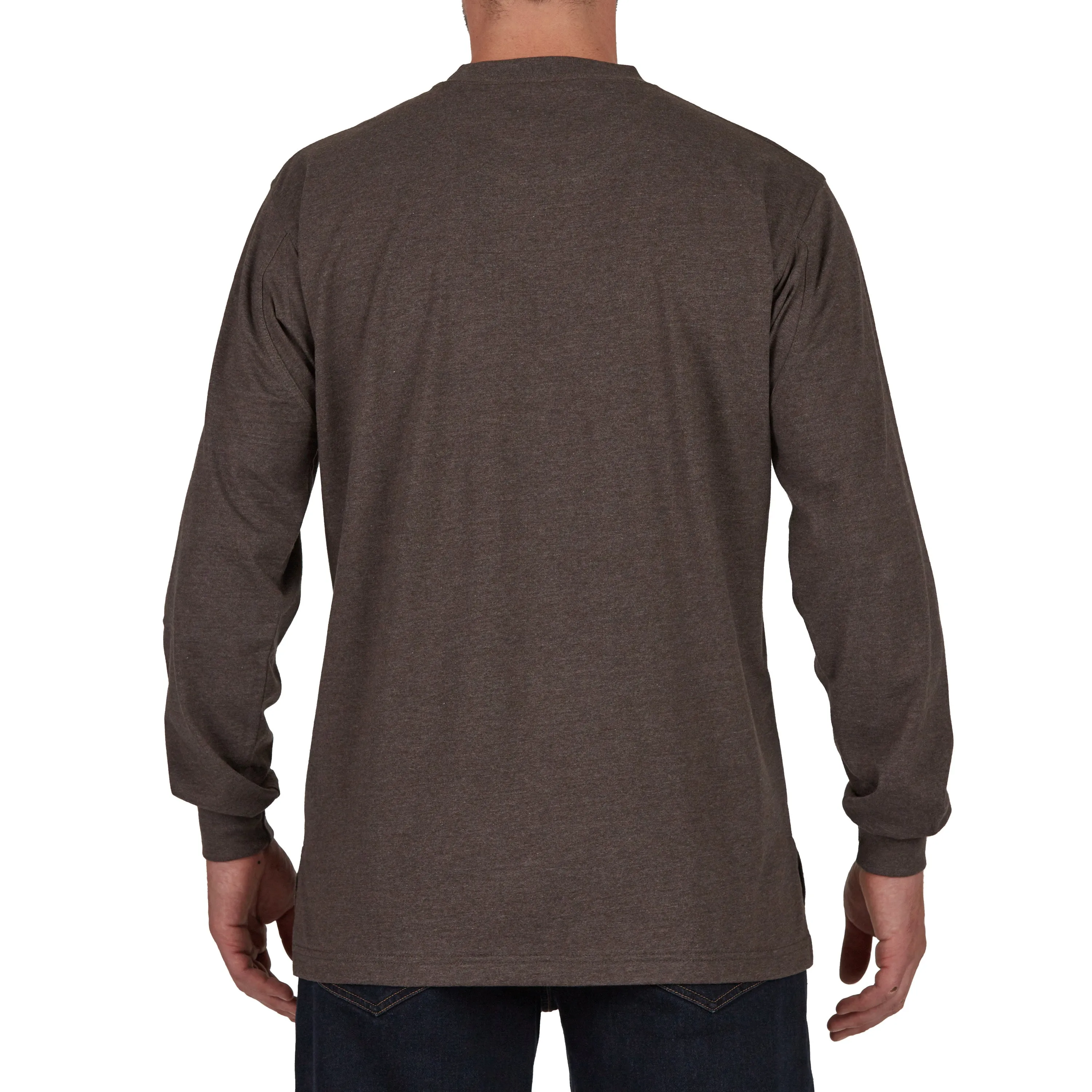 EXTENDED TAIL LONG SLEEVE POCKET T-SHIRT