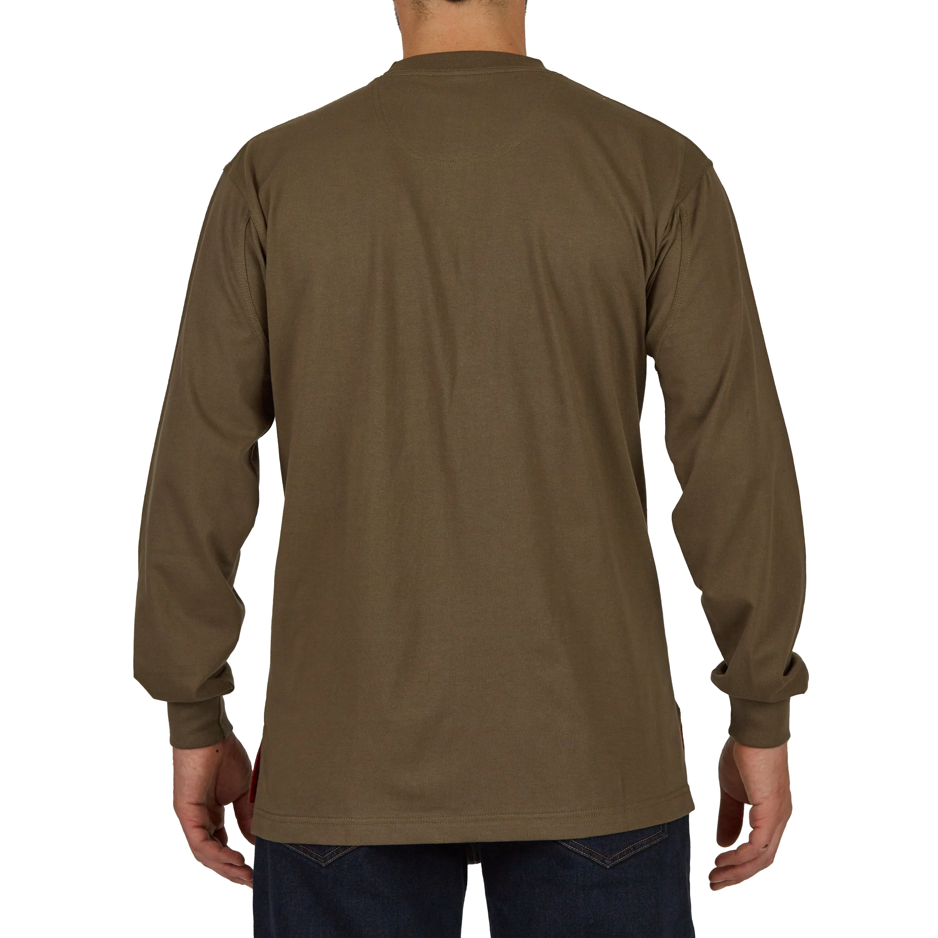 EXTENDED TAIL LONG SLEEVE POCKET T-SHIRT