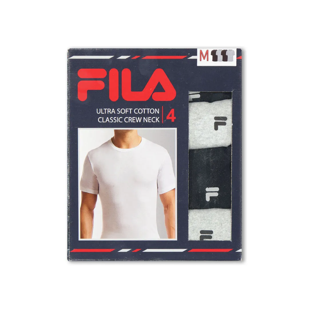 FILA - Men's 4 Pack Crew Neck T-Shirt (FM0314CT BLKGRY)