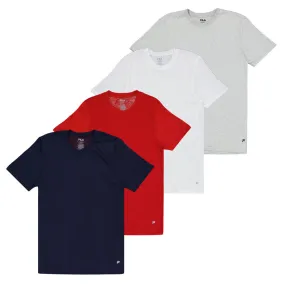 FILA - Men's 4 Pack Crew Neck T-Shirt (FM0314CT MULTIRED)