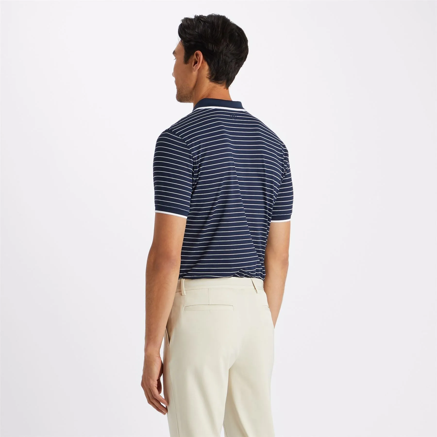 Fine Line Rib Collar Tech Pique Polo Twilight - AW23