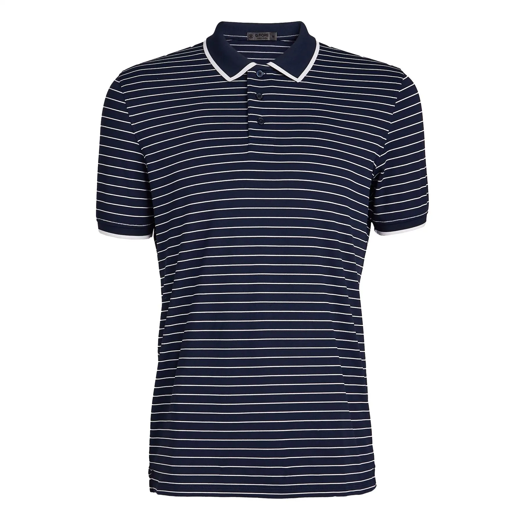 Fine Line Rib Collar Tech Pique Polo Twilight - AW23