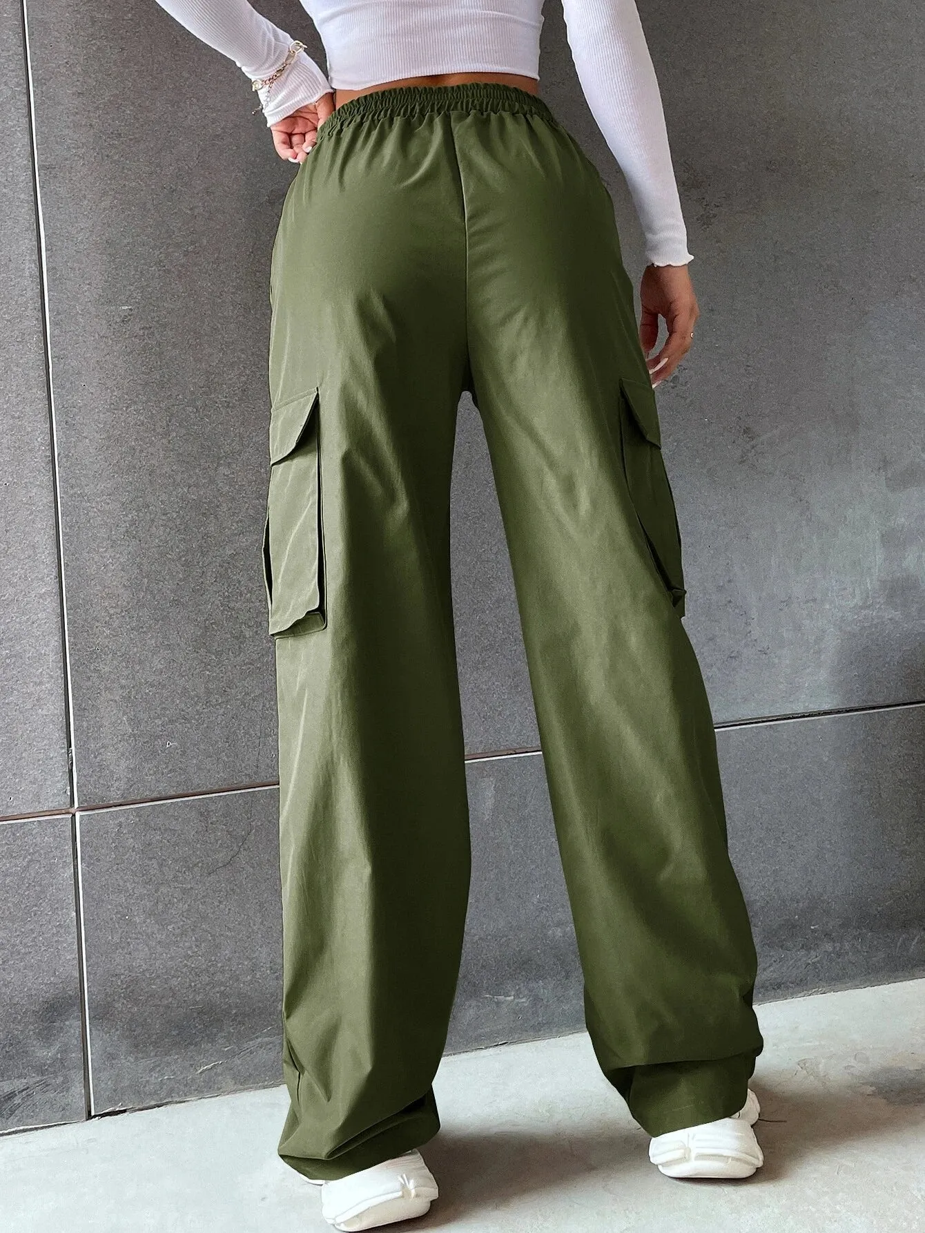 Flap Pocket Side Versatile Cargo Pants