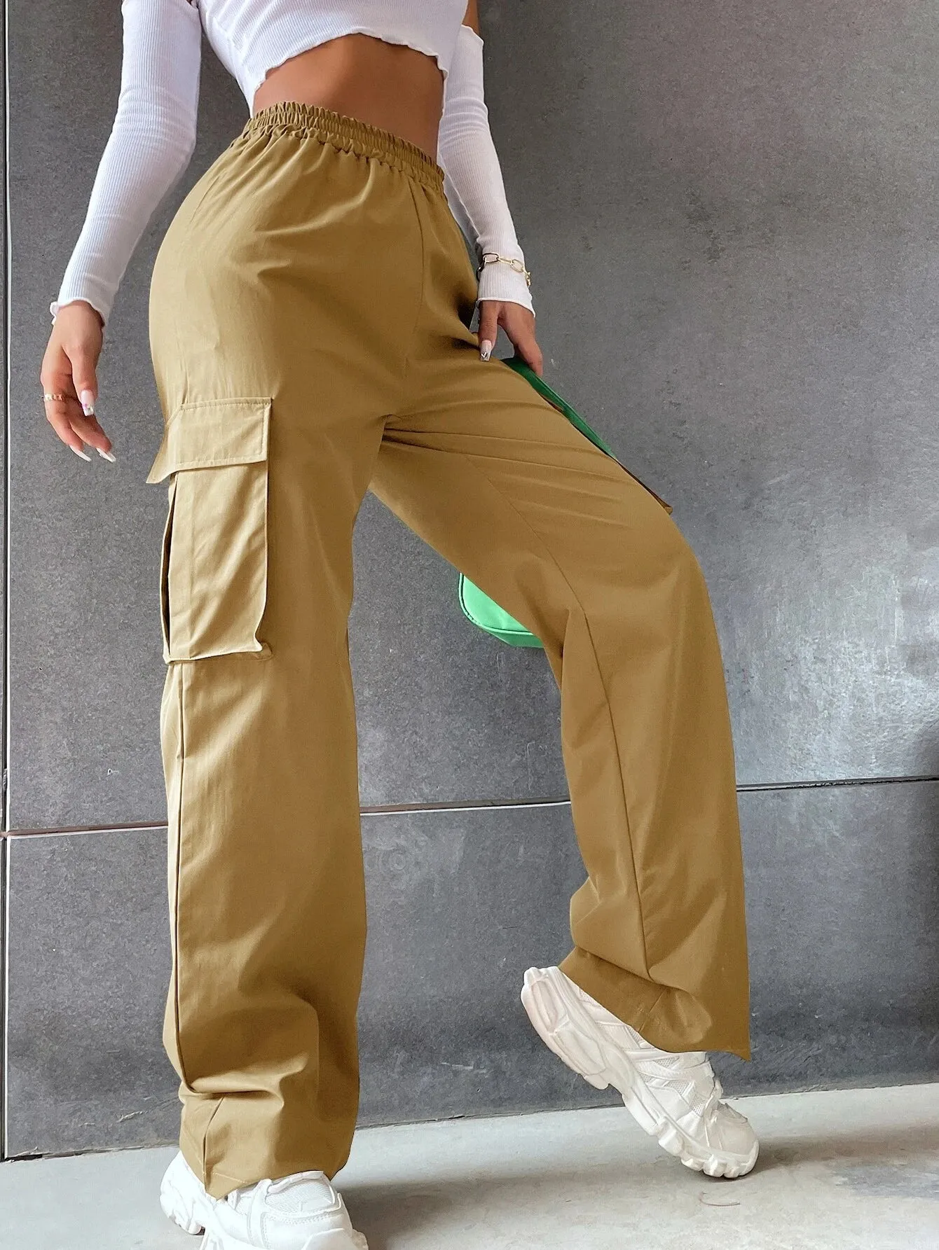 Flap Pocket Side Versatile Cargo Pants