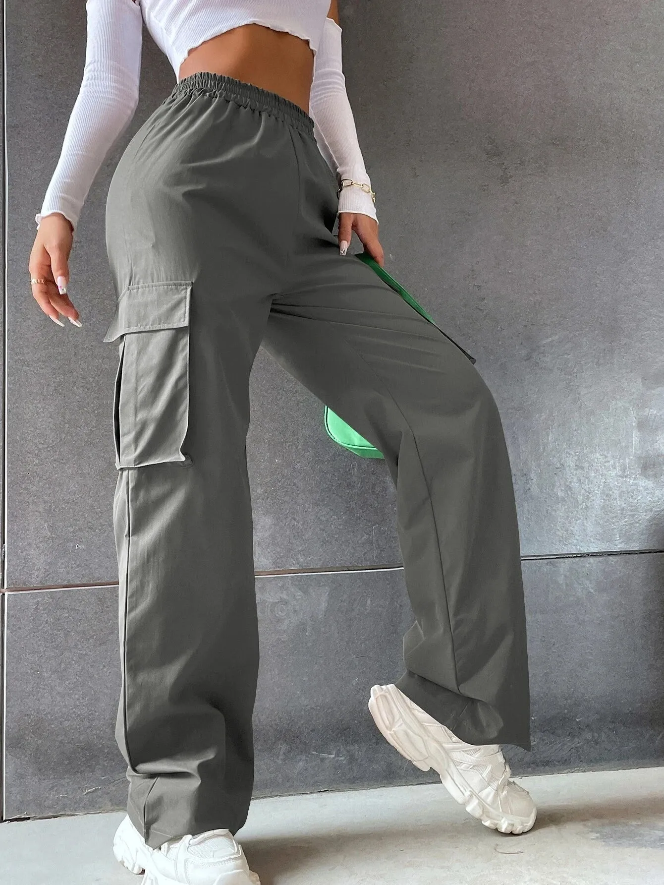 Flap Pocket Side Versatile Cargo Pants