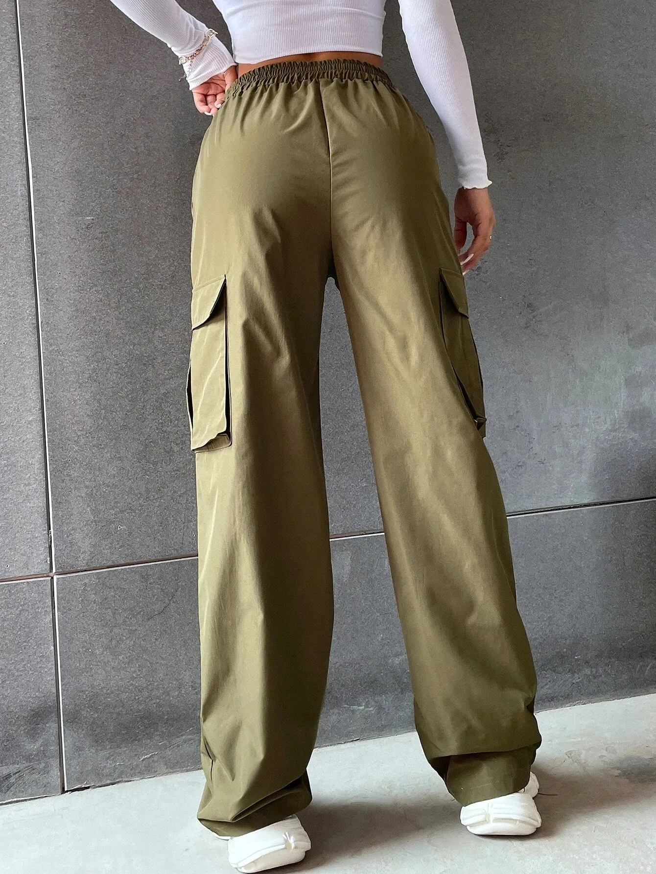 Flap Pocket Side Versatile Cargo Pants