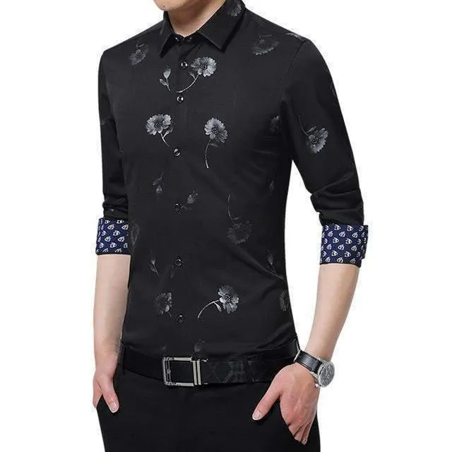 Floral Casual Shirt For Men, Slim Fit