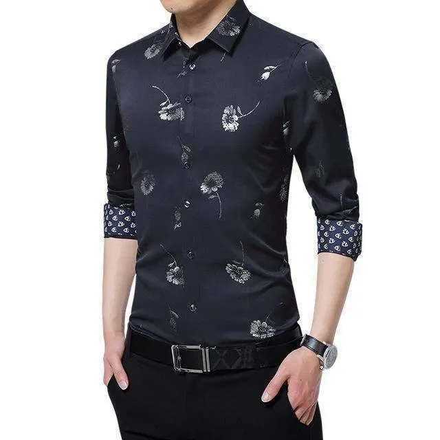 Floral Casual Shirt For Men, Slim Fit