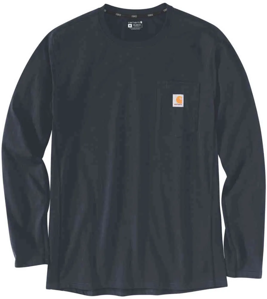 Force Flex Carhartt Long Sleeve Shirt with Pockets, Navy