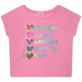 Girls Pink Rainbow T-shirt