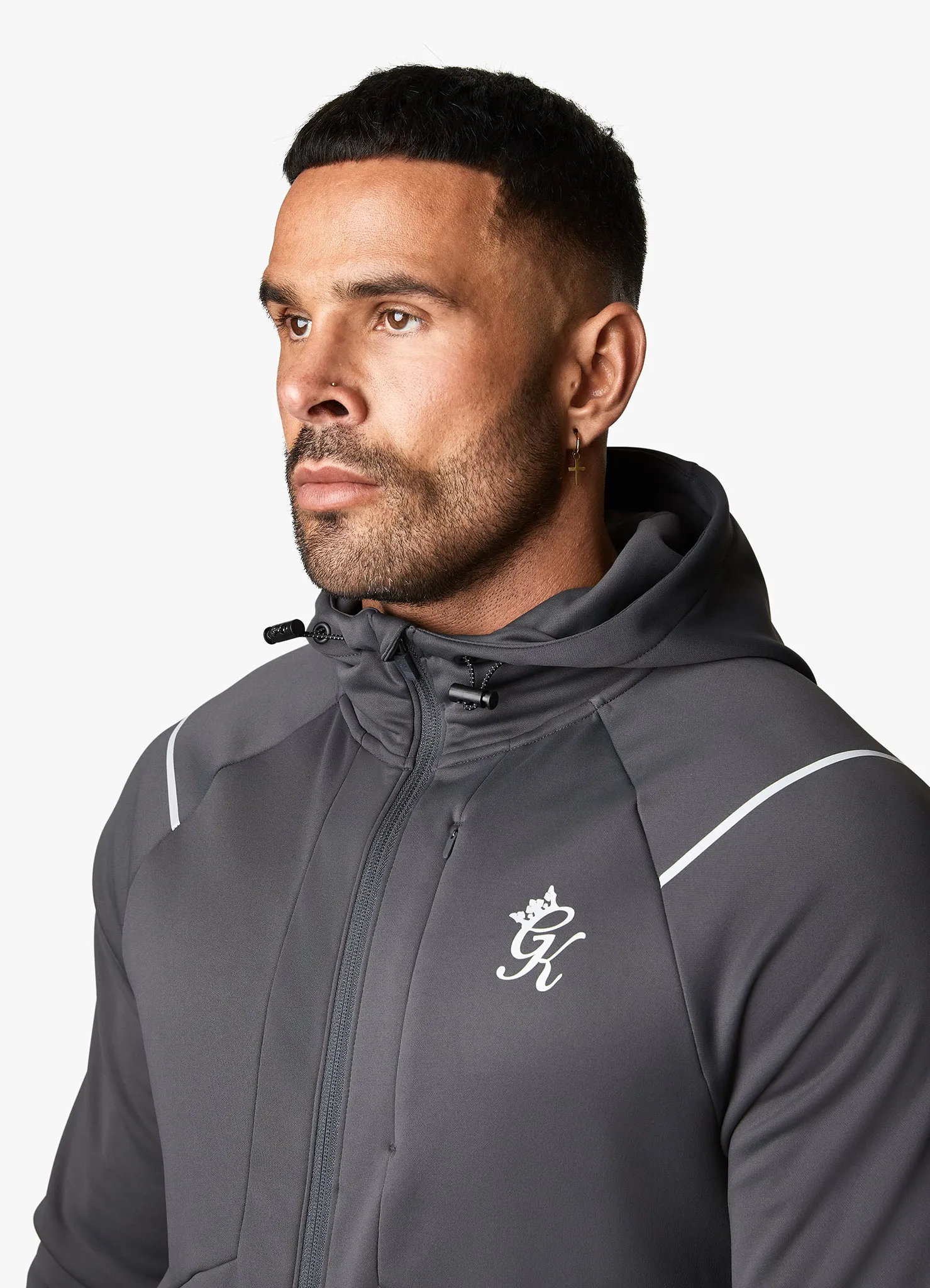 Gym King Reflect Poly FZ Hood - Graphite