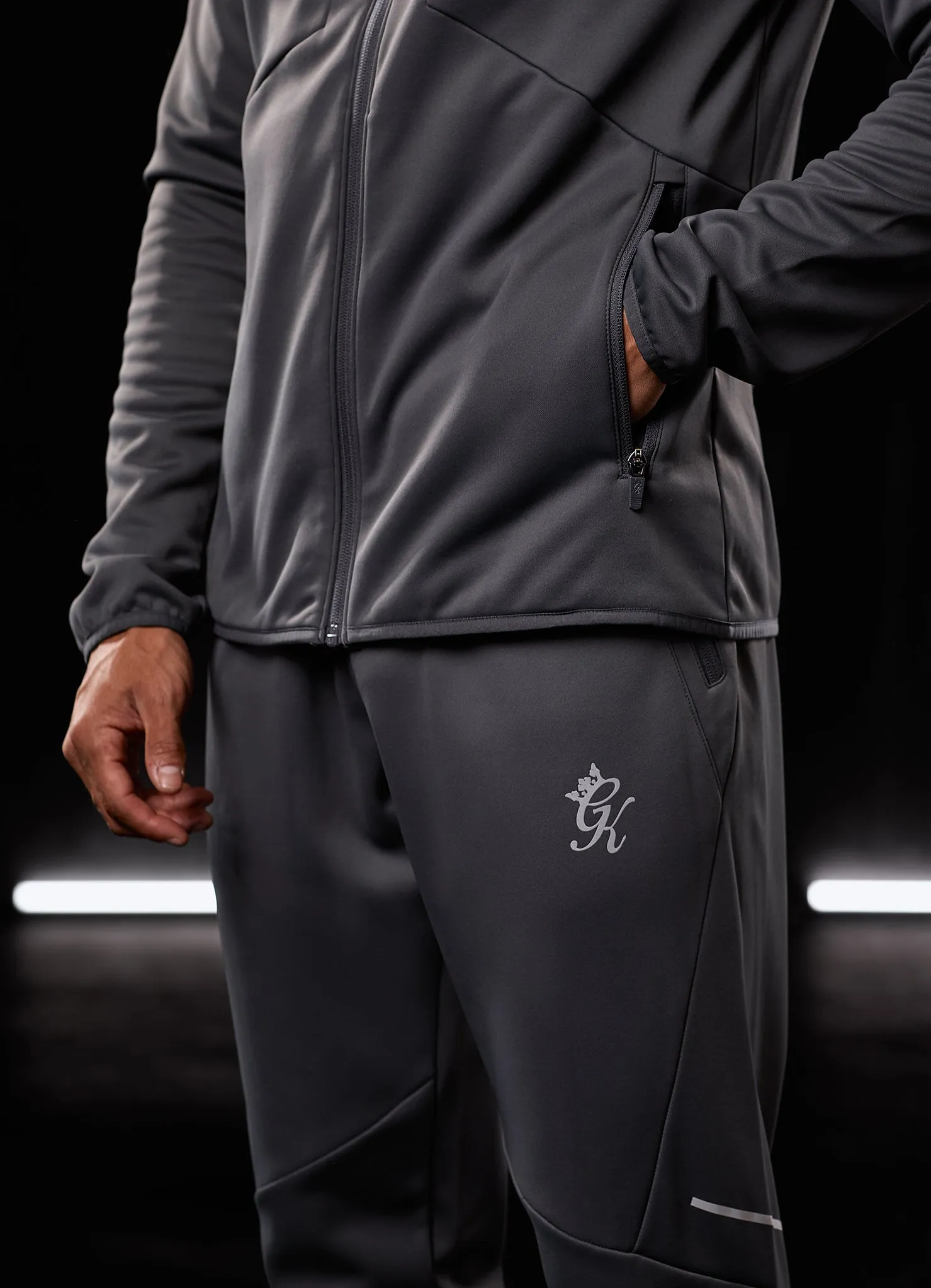 Gym King Reflect Poly FZ Hood - Graphite