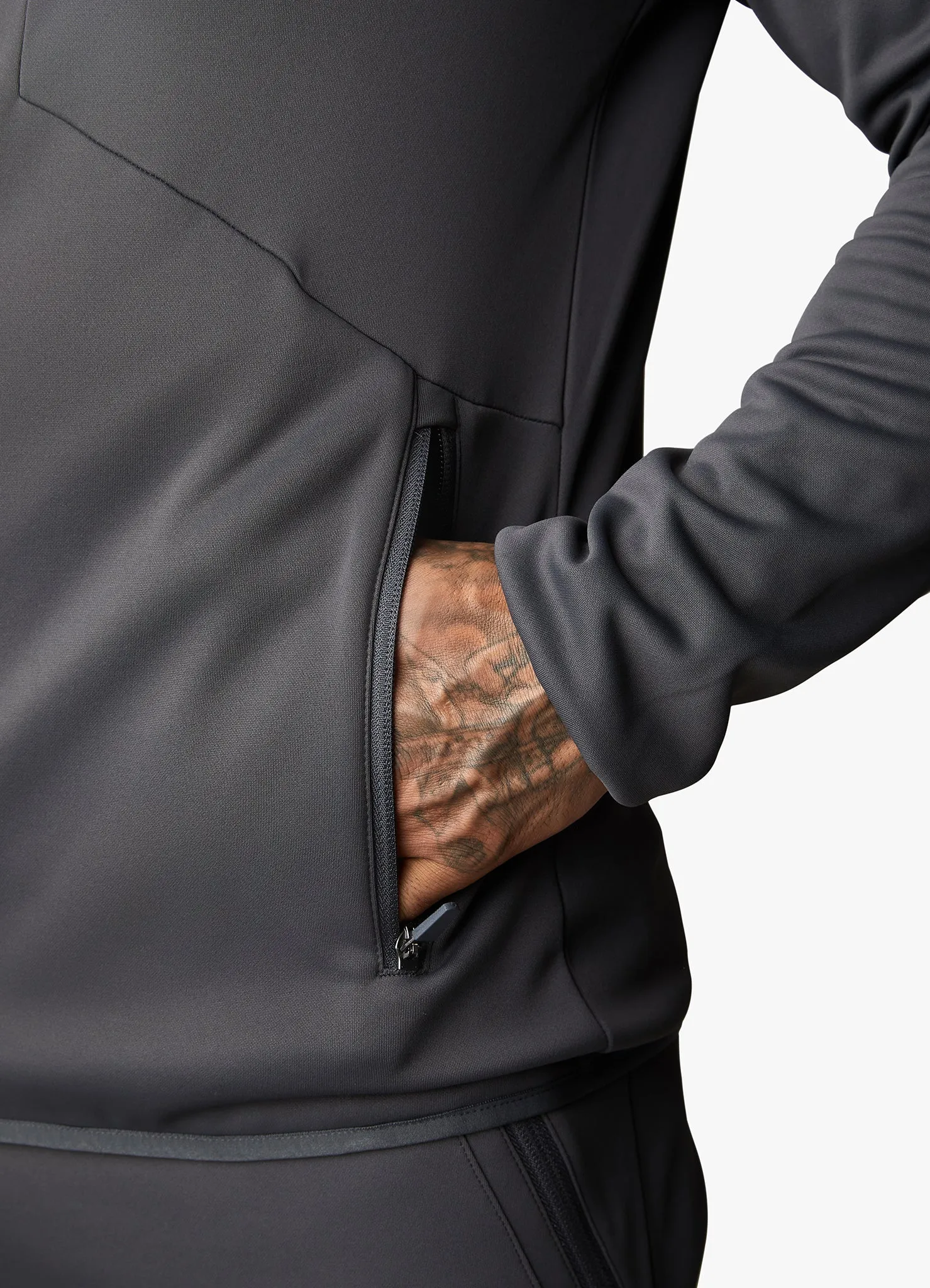 Gym King Reflect Poly FZ Hood - Graphite