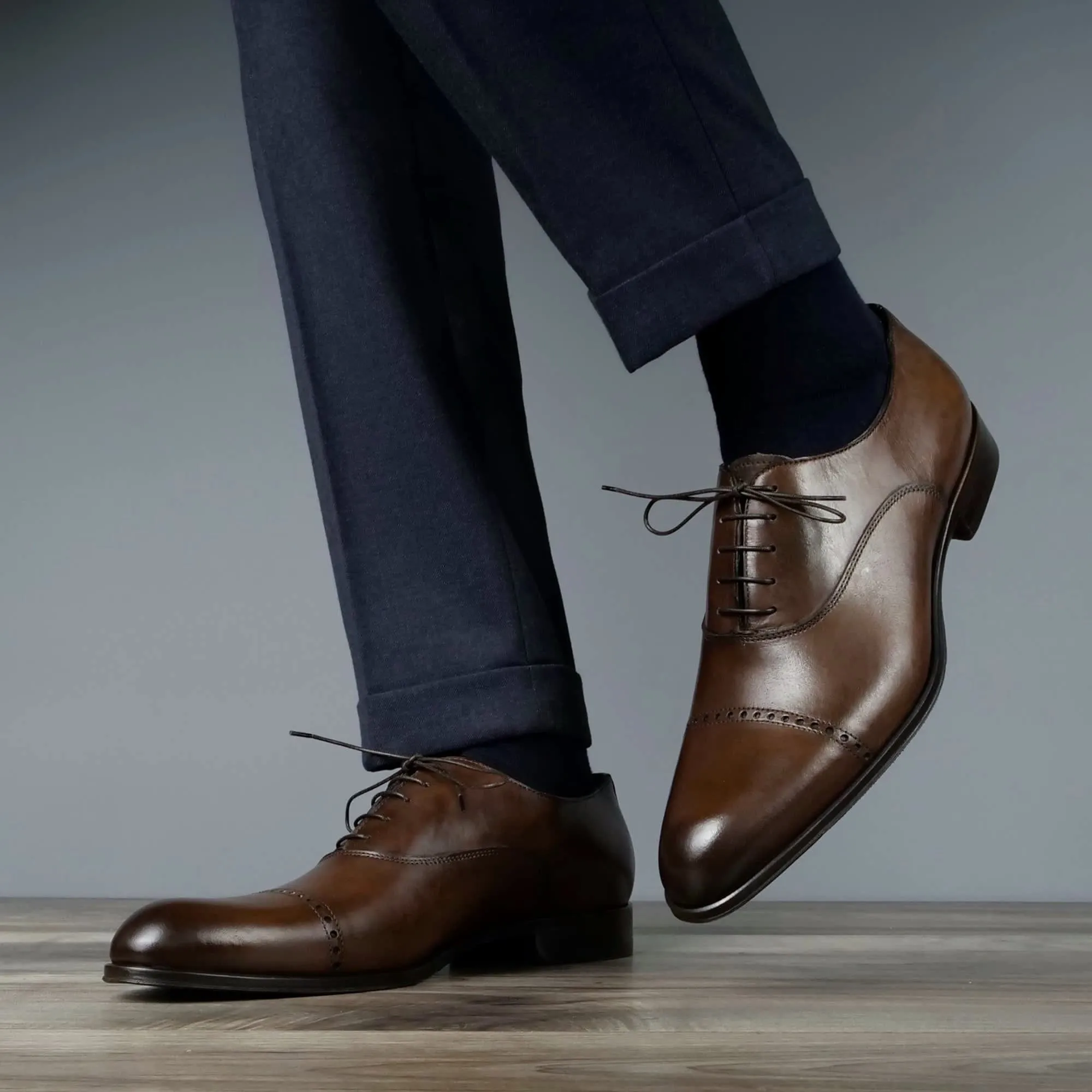 Harrow Cap Toe Oxford Brown