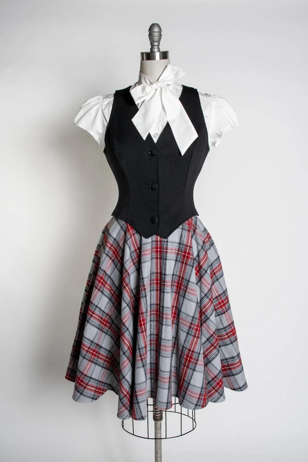 Haute Circle Skirt - Flannel, Grey Plaid