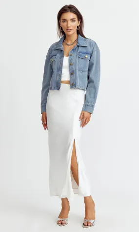 HAYEK MAXI SKIRT - OFF WHITE