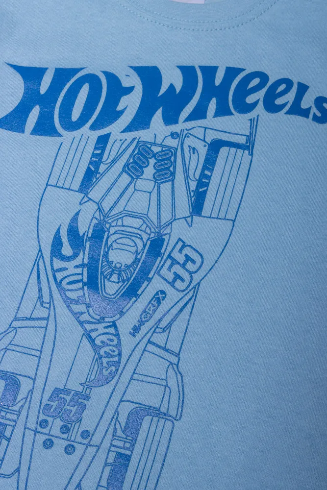 Hot Wheels 2 Pack Short Sleeve T-Shirts Dark Grey And Blue