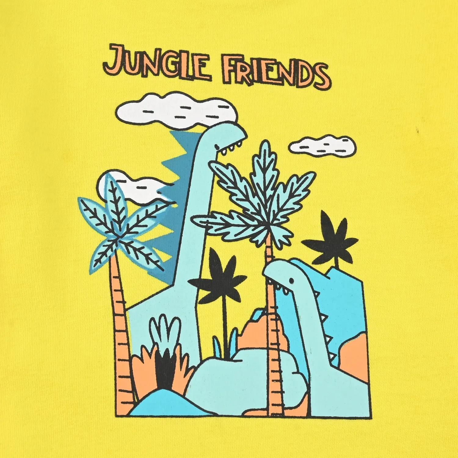 Infant Boys Cotton Jersey T-Shirt Jungle Friends-B.Yellow