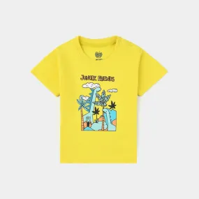 Infant Boys Cotton Jersey T-Shirt Jungle Friends-B.Yellow