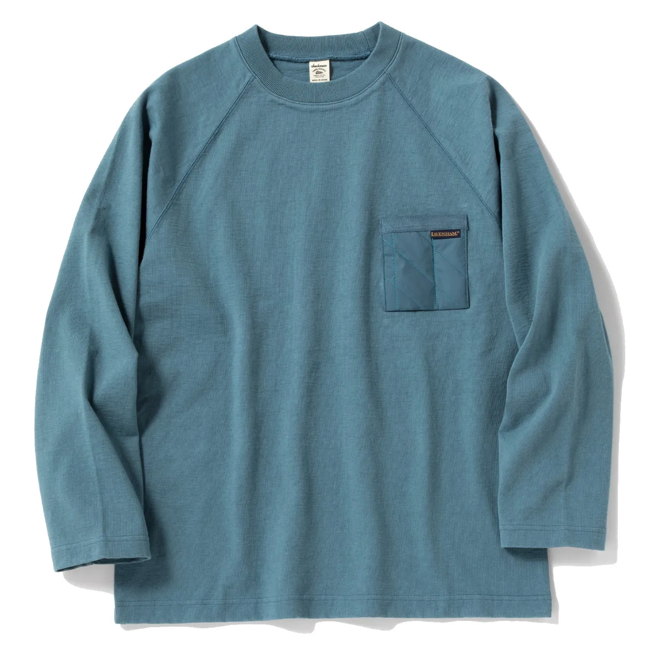 Jackman Dotsume L/S Pocket T-Shirt Dark Turquoise