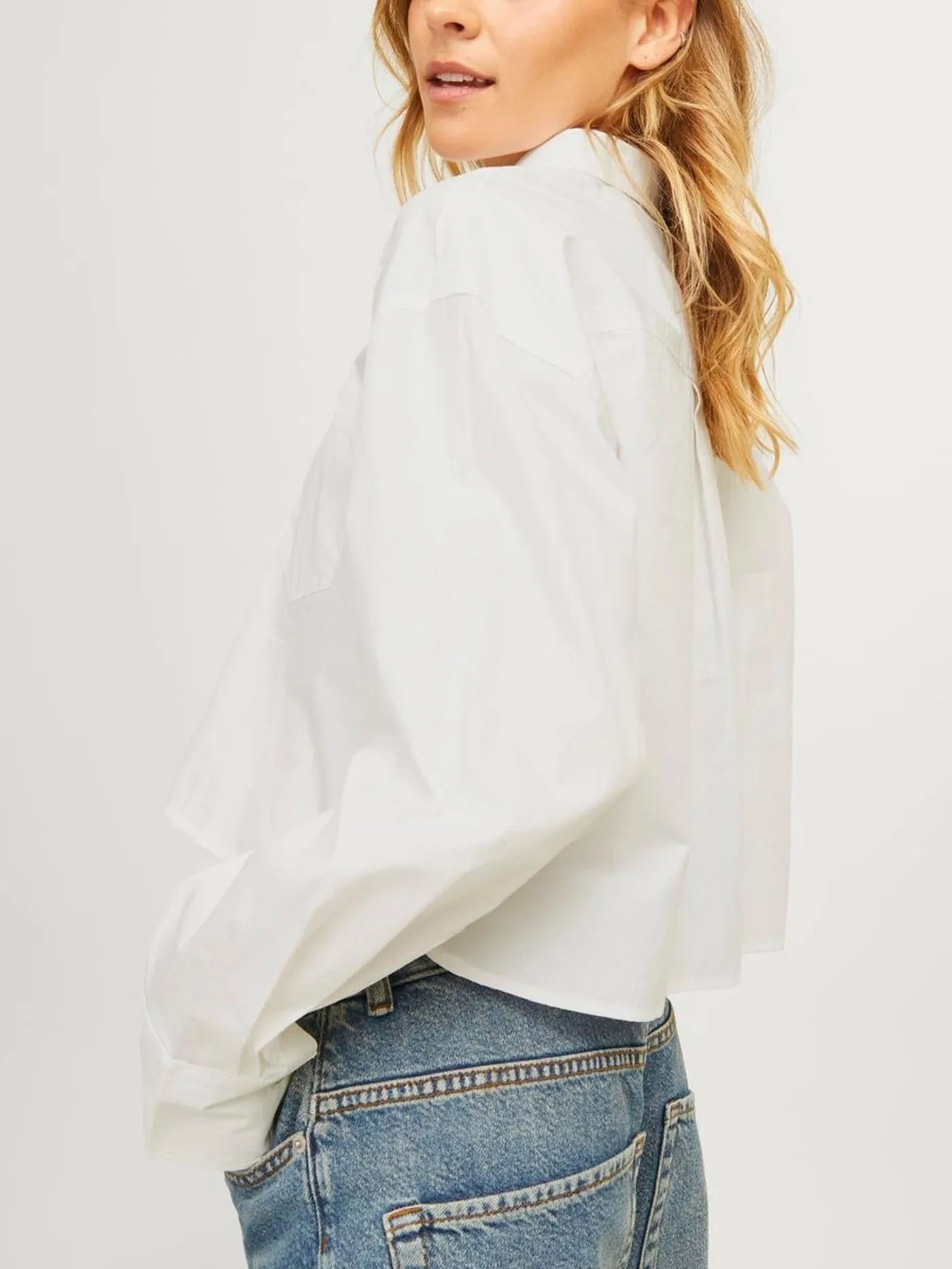 Jamie Crop Buttondown Shirt