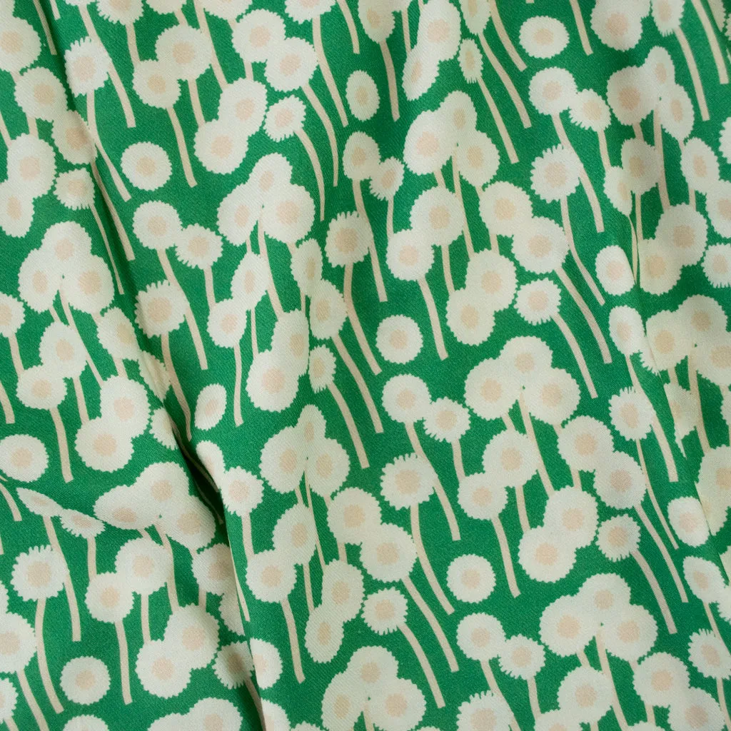 Jessica Nielsen - Cotton Viscose Twill - Green Dandelions