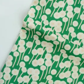 Jessica Nielsen - Cotton Viscose Twill - Green Dandelions