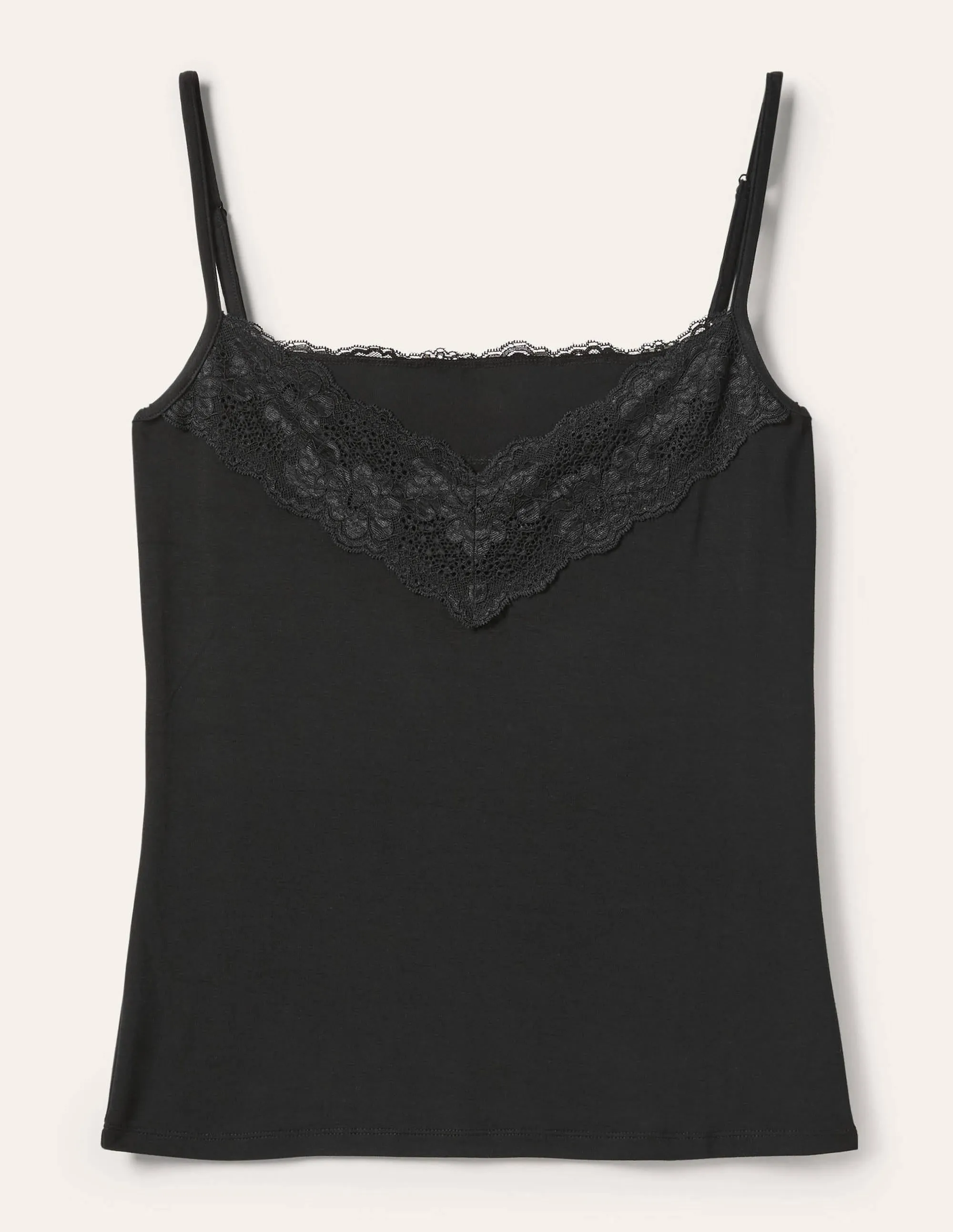 Lace Cami Top-Black