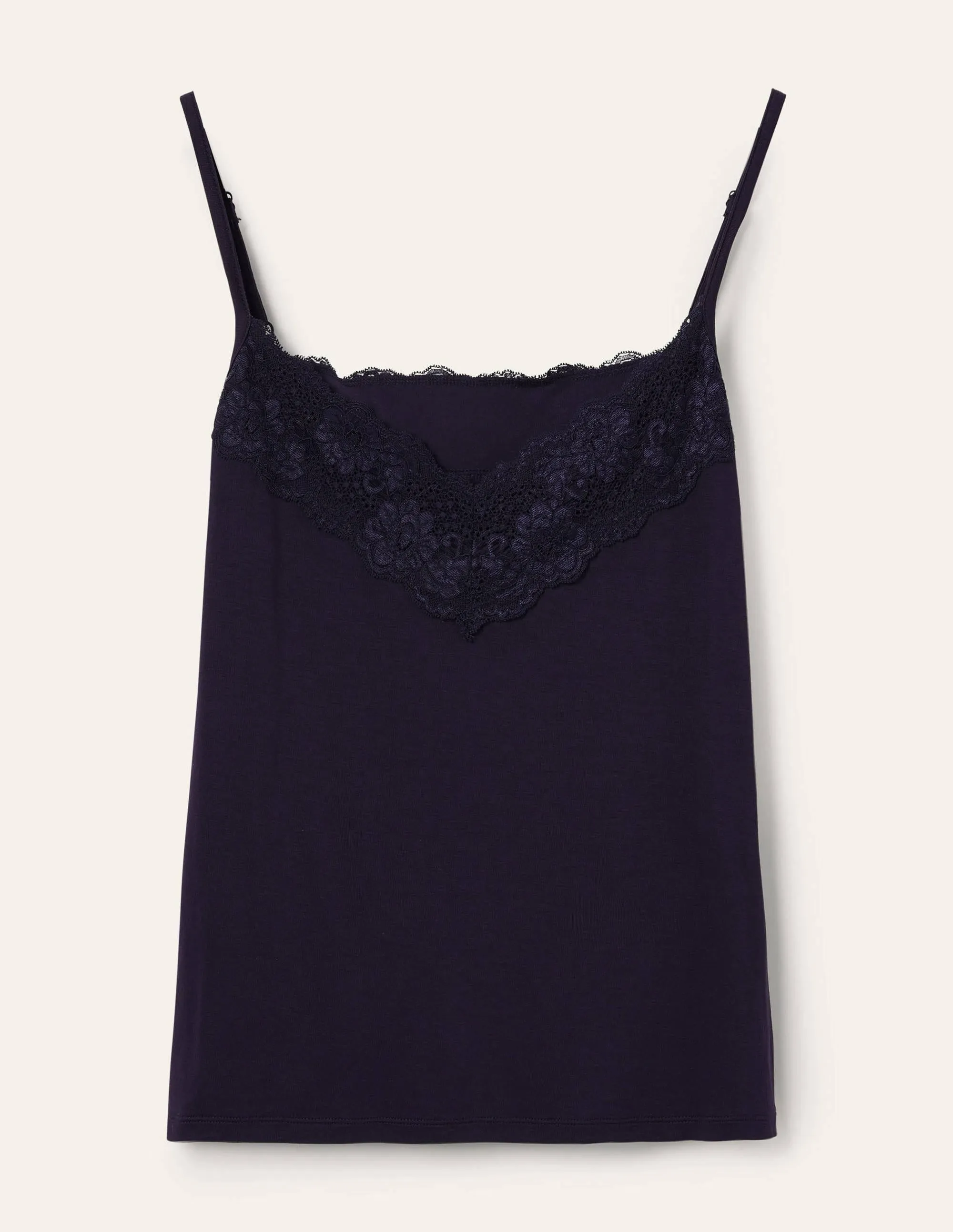 Lace Cami Top-Navy