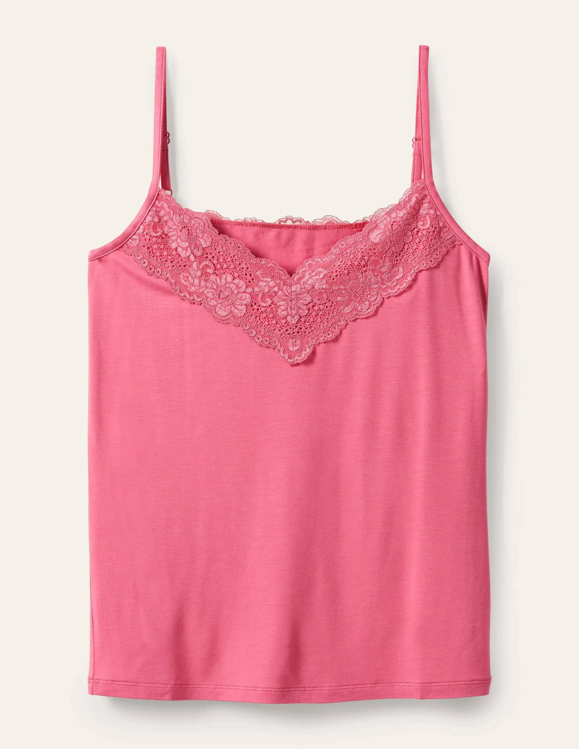 Lace Cami Top-Vintage Cherry