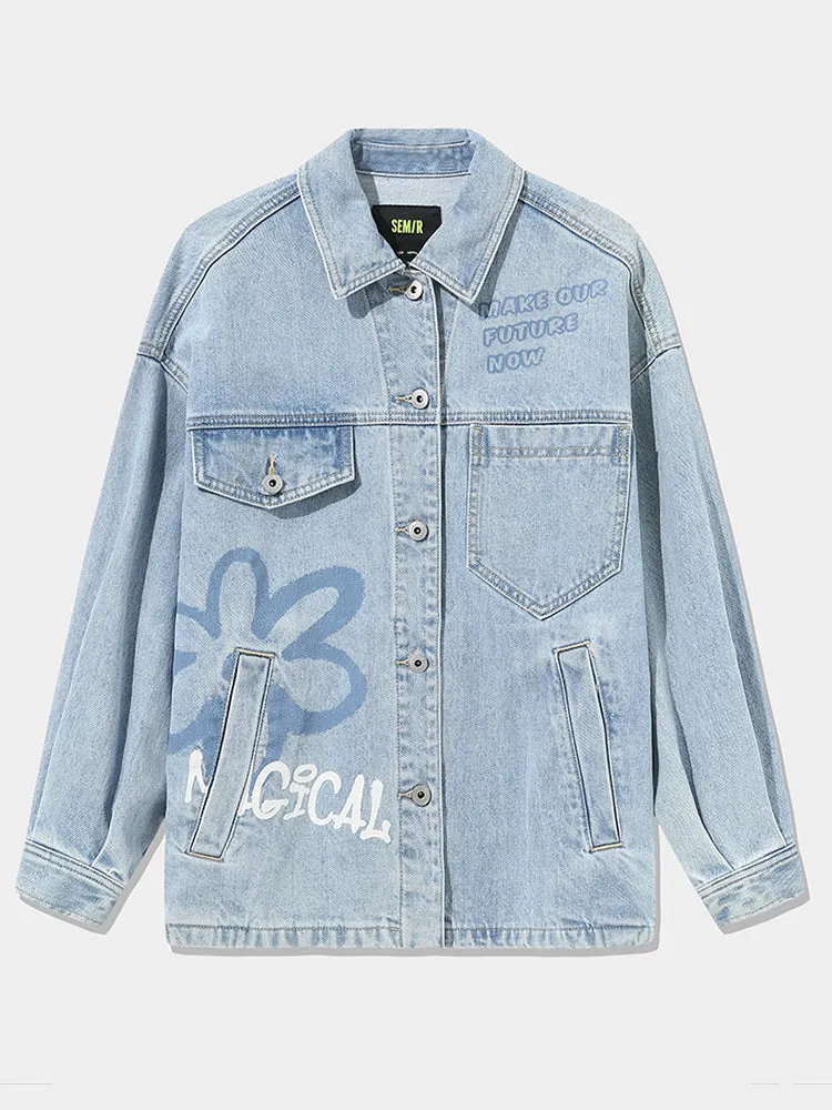 Ladies Loose Denim Jacket