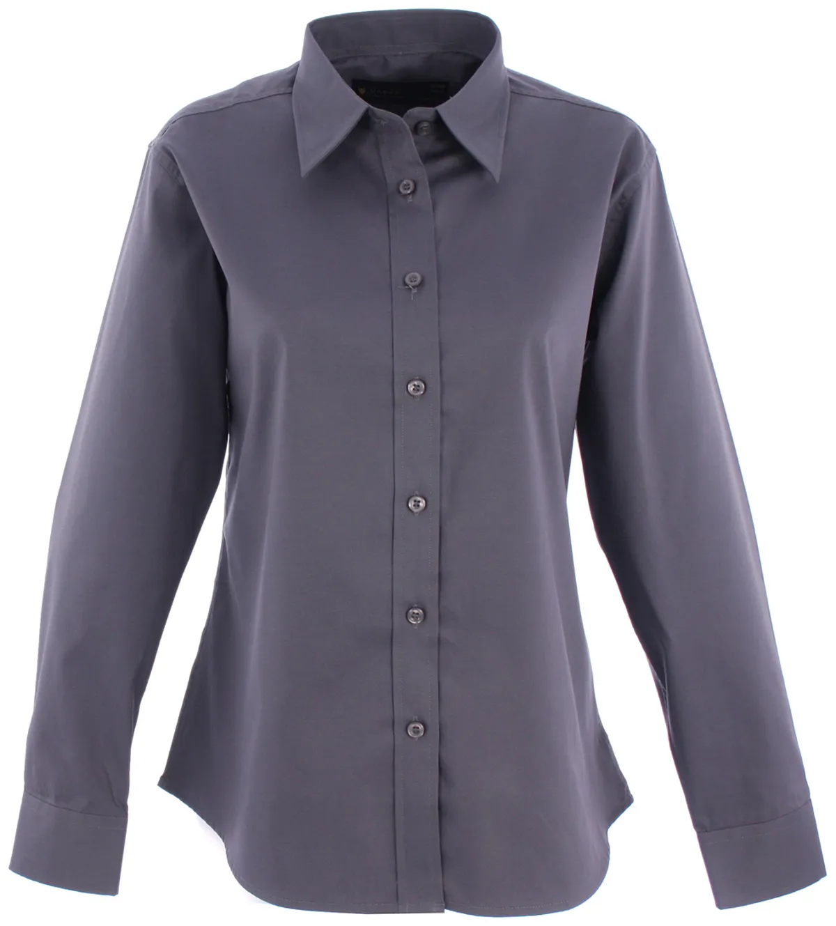 Ladies Pinpoint Oxford Full Sleeve Shirt | Charcoal