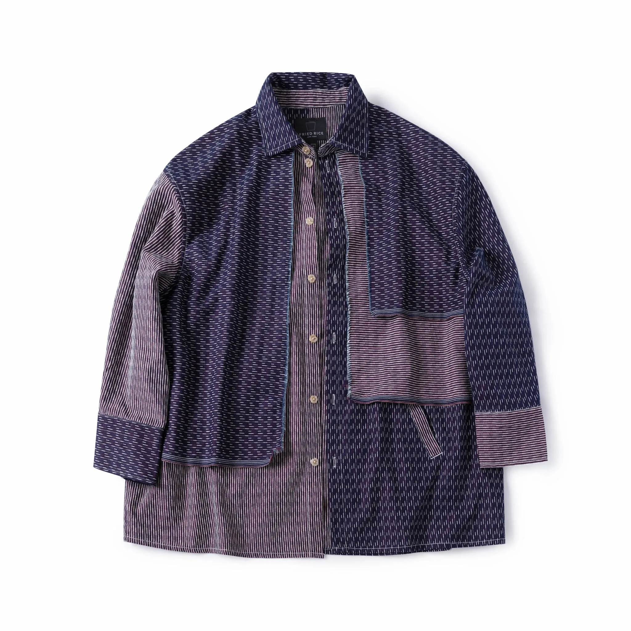 Layered Sashiko Overshirt